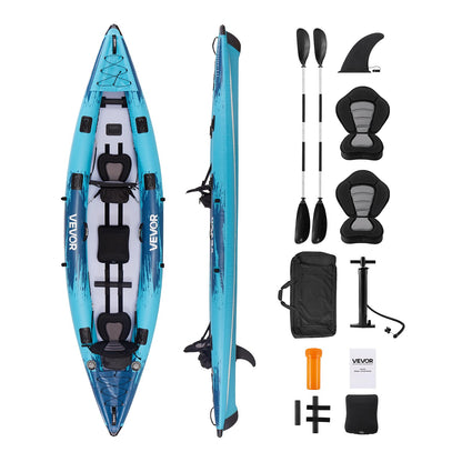 VEVOR Extra Spacious 2-Person Inflatable Family Kayak – 700LB Capacity