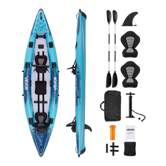VEVOR Extra Spacious 2-Person Inflatable Family Kayak – 700LB Capacity