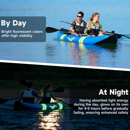 WETURE 2-Person Inflatable Fishing Kayak with Luminous Strips